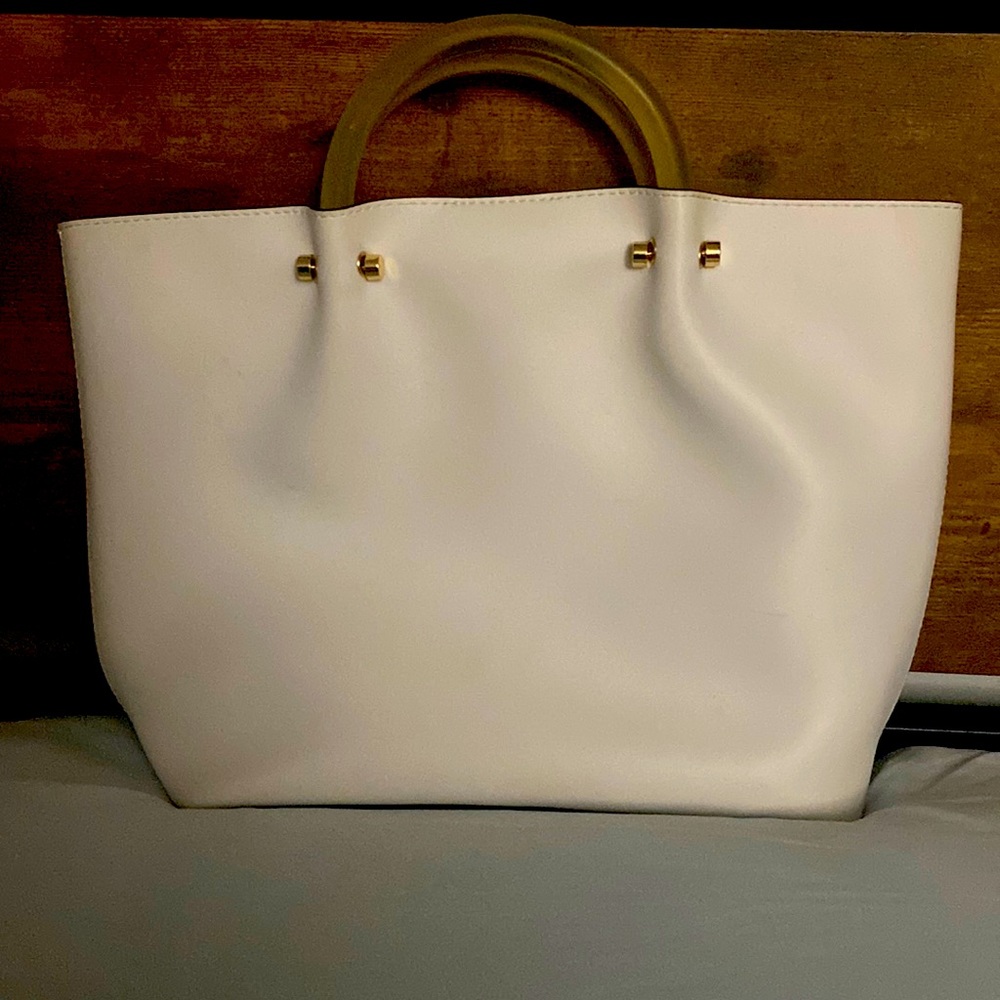 White beach tote